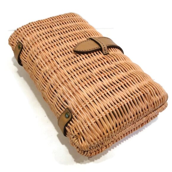 J. Crew Pink Wicker Purse - Picture 2 of 8